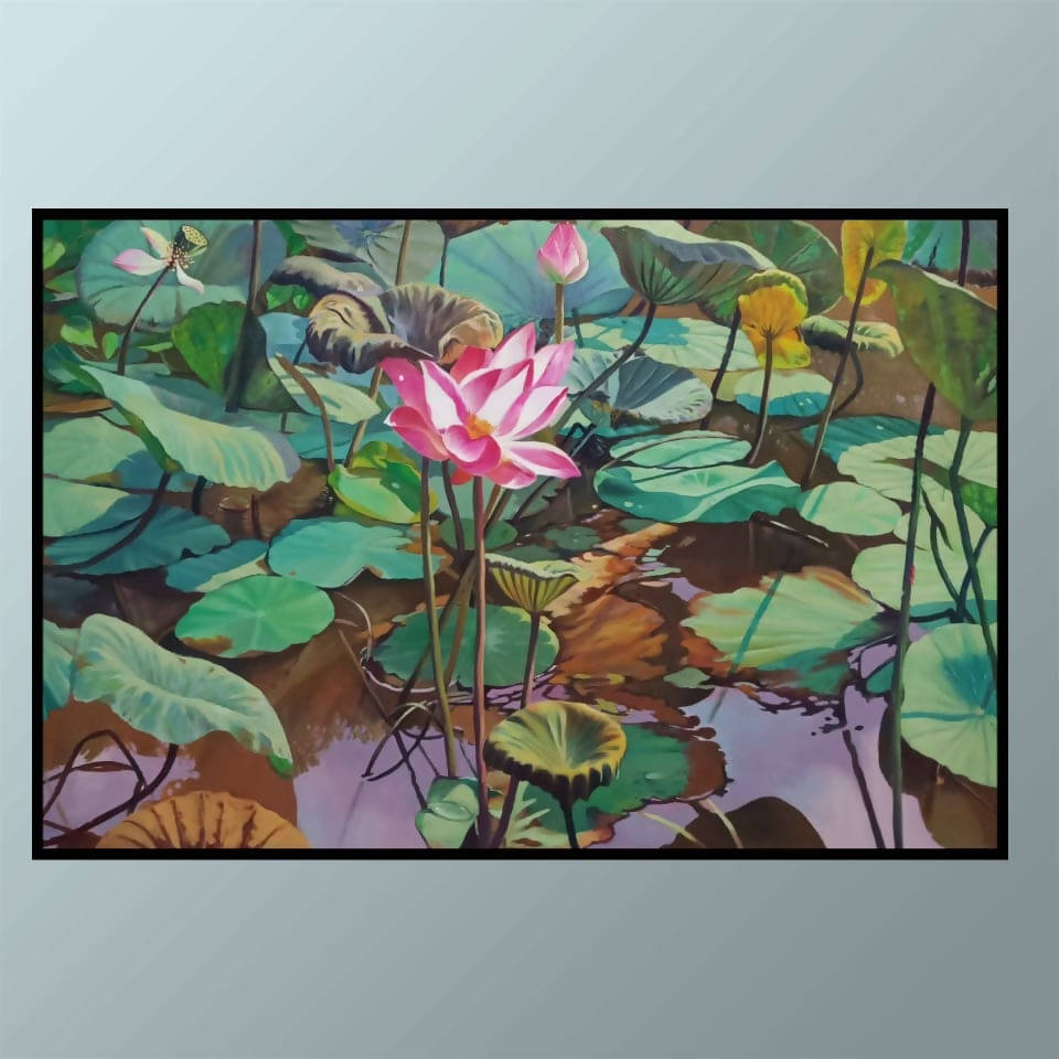 Tranh sơn dầu "Nắng vàng"