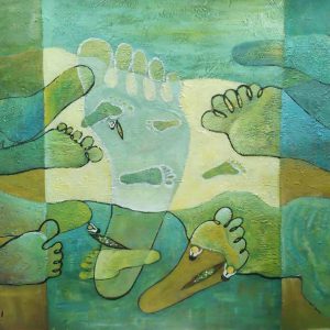 Tranh trừu tượng "Mưu sinh"