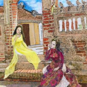 Tranh chân dung nghệ thuật "Hai chị em"