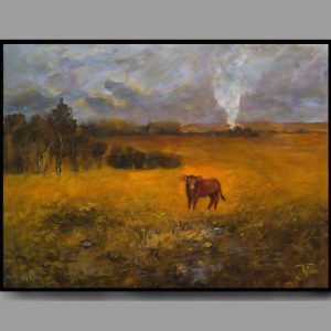 Tranh sơn dầu "Lạc mẹ"