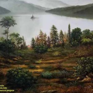 Tranh phong cảnh "Một sớm bình yên"