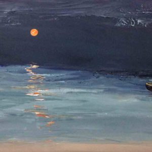 Tranh vẽ phong cảnh biển "Đêm trăng"