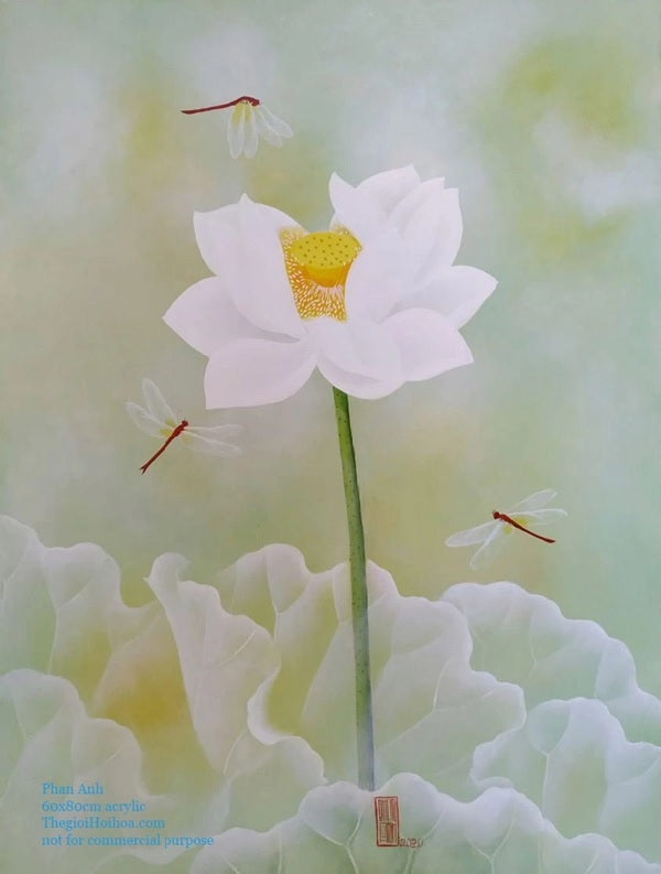 “Chuồn chuồn bay thấp thì mưa” của họa sĩ Phan Anh