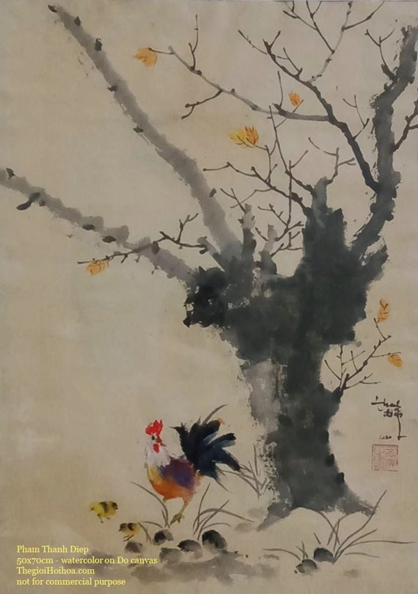 “Đông về vắng mẹ” của họa sĩ Phạm Thanh Diệp