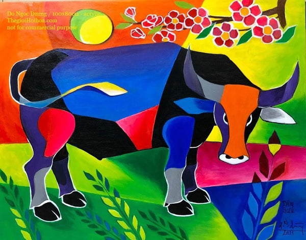 “Chào Tân Sửu 2021” của họa sĩ Đỗ Ngọc Dũng