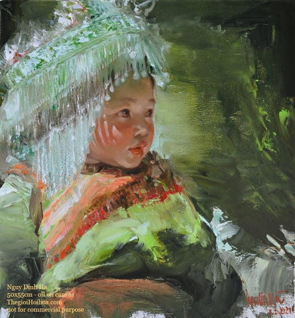 Tranh đẹp treo tường - “Nắng xuân hồng” của họa sĩ Ngụy Đình Hà