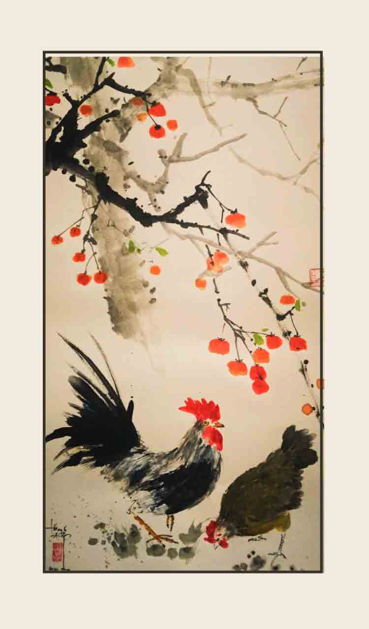 Tranh giấy dó họa sĩ Phạm Thanh Điệp "Tình thu"