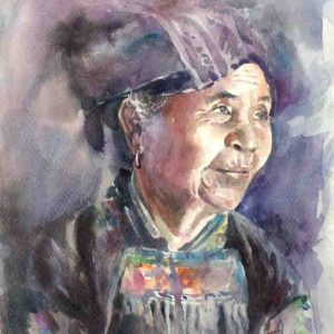 Tranh chân dung màu kích thước 30x42cm (A3)