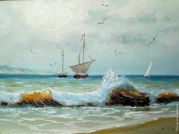 Tranh vẽ phong cảnh biển