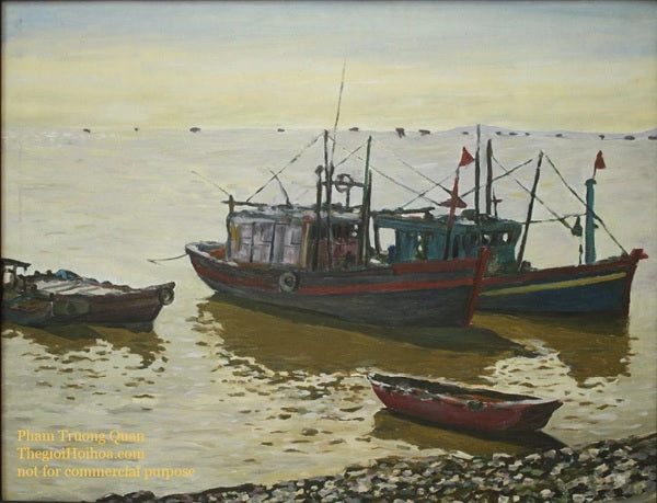 Tranh “Biển sớm” của họa sĩ Phạm Trường Quân