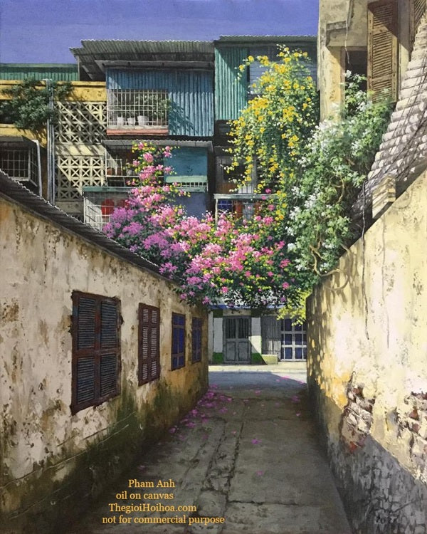 Bức tranh “Nắng ấm 2” của họa sĩ Phạm Ánh