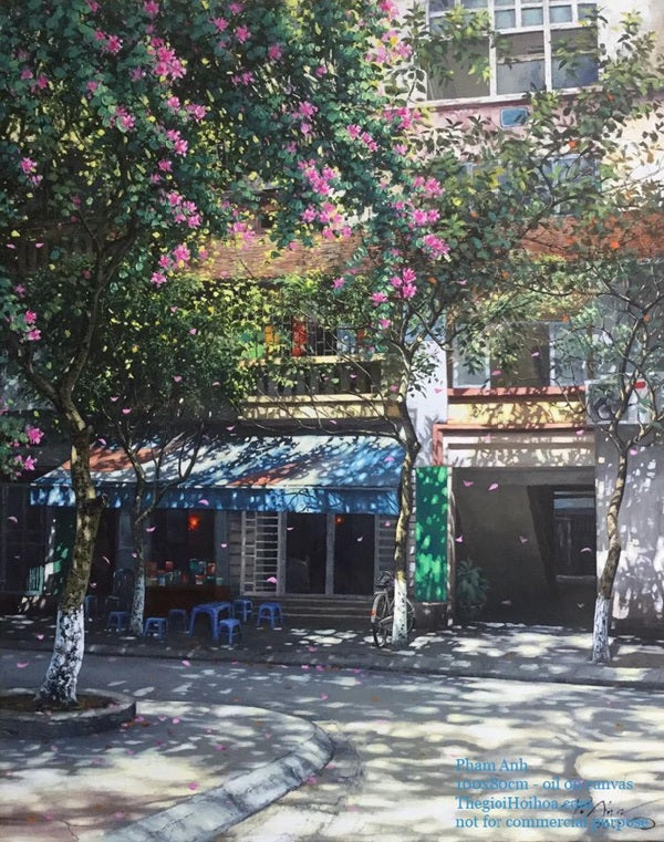 Bức tranh “Ban đỏ” của họa sĩ Phạm Ánh