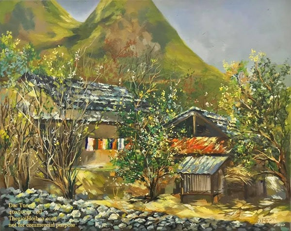 Tranh sơn dầu mùa Xuân đặc sắc