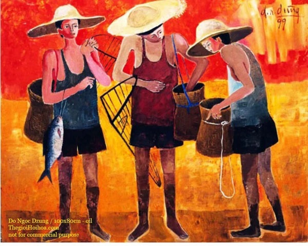 Tranh quê hương giản dị - “Một chiều hè” của họa sĩ Đỗ Ngọc Dung