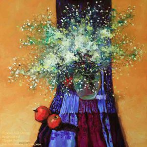 Tranh tĩnh vật bình hoa