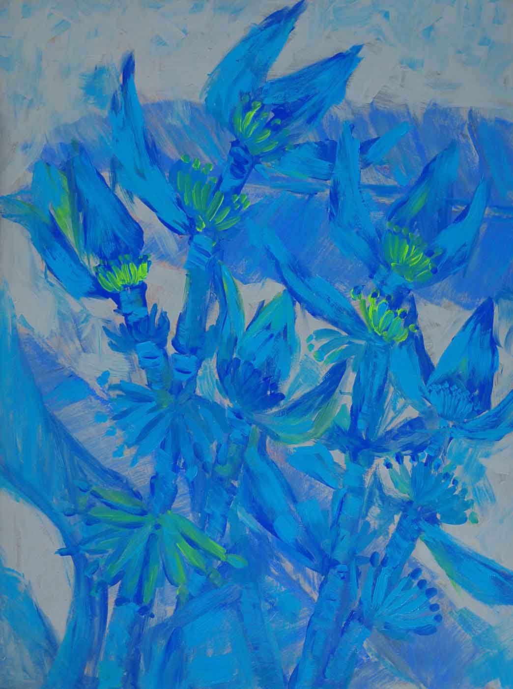 Tranh sơn dầu nghệ thuật họa sĩ Hoàng Trung Dũng - TP. "Hoa chuối rừng 1"