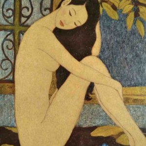 Tranh sơn dầu nghệ thuật nude "Hương đêm"