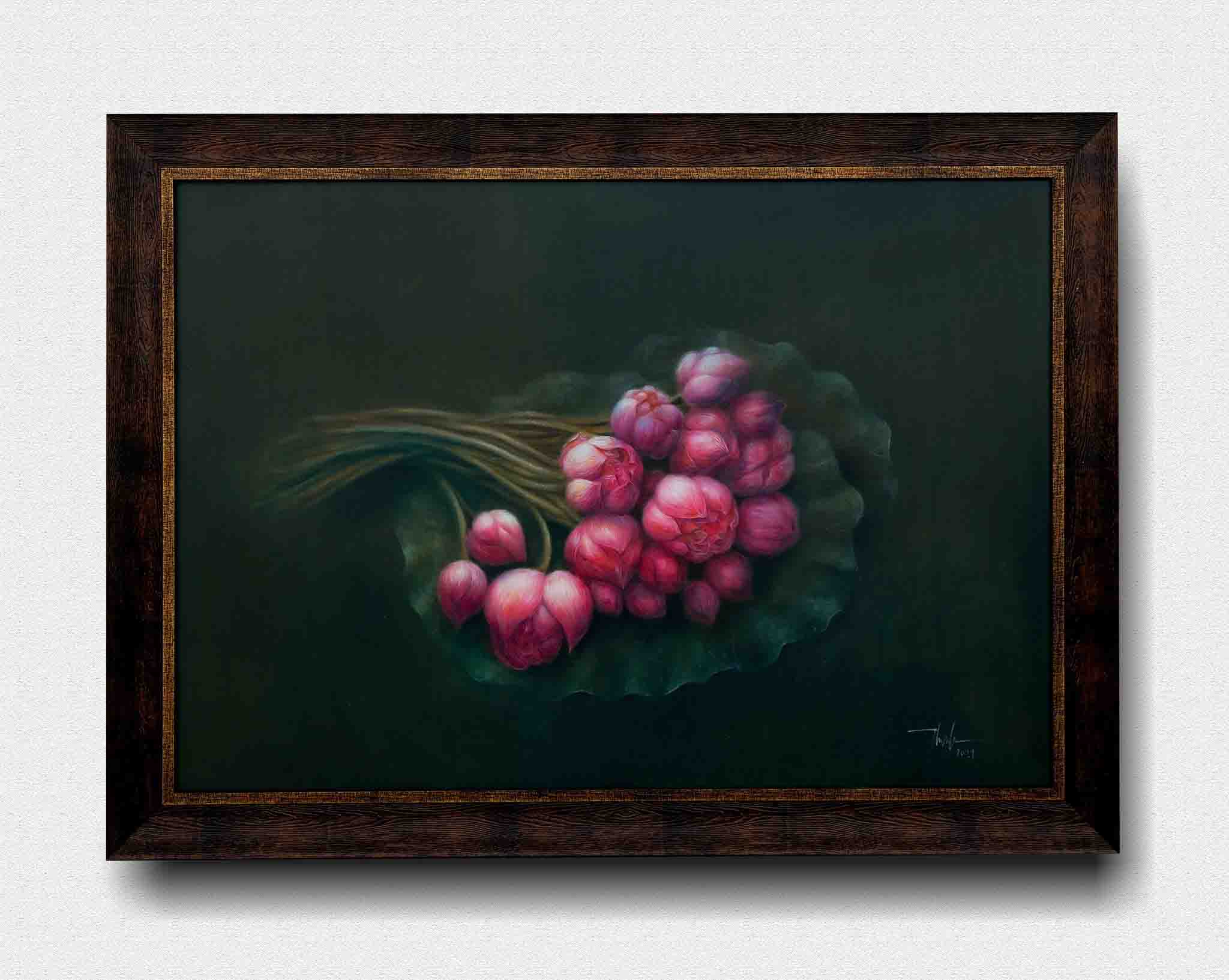 Tranh sơn dầu quê hương của họa sĩ Nguyễn Đức Thành "Hương sắc mùa hạ"