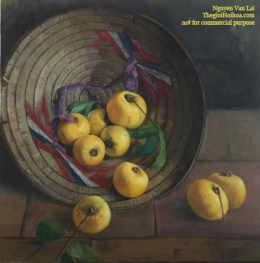 Tranh sơn dầu tĩnh vật cực thực của họa sĩ Nguyễn Văn Lai đem đến những ấn tượng thú vị về những chủ đề quen thuộc