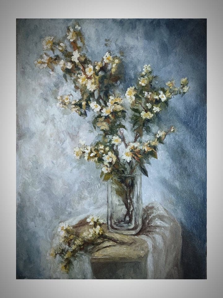 Một trong những tác phẩm đầu tiên chào sàn - TP. "Nhài"- họa sĩ Thảo Phương