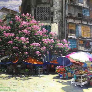 Nắng đầu xuân 2 - tranh phố cổ Hà Nội