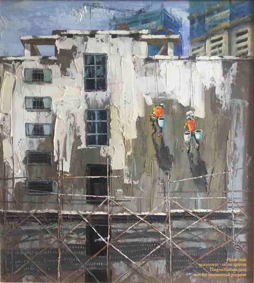 Tranh sơn dầu Những công trình mới, Phạm Ánh, Thế giới Hội họa