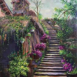 Sản Sa Hồ sau mưa - tranh phong cảnh Tây Bắc