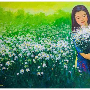 Tuổi xanh - tranh phong cảnh quê hương