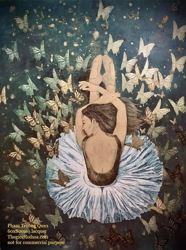 Tranh chất liệu sơn dầu - “Giấc mơ xanh” của họa sĩ Phạm Trường Quân