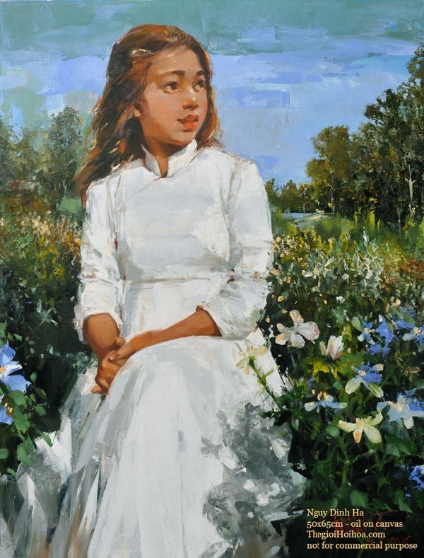 Bức tranh “Hương đồng nội” của họa sĩ Ngụy Đình Hà