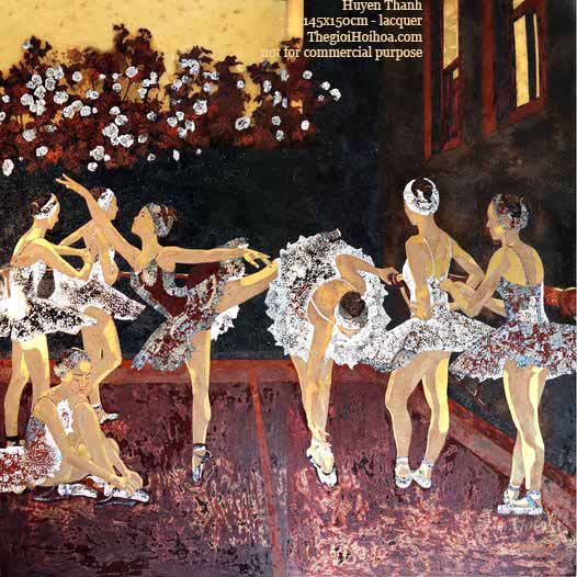 tranh sơn mài xúng xính, họa sỹ Huyền Thanh, Thế giới Hội họa
