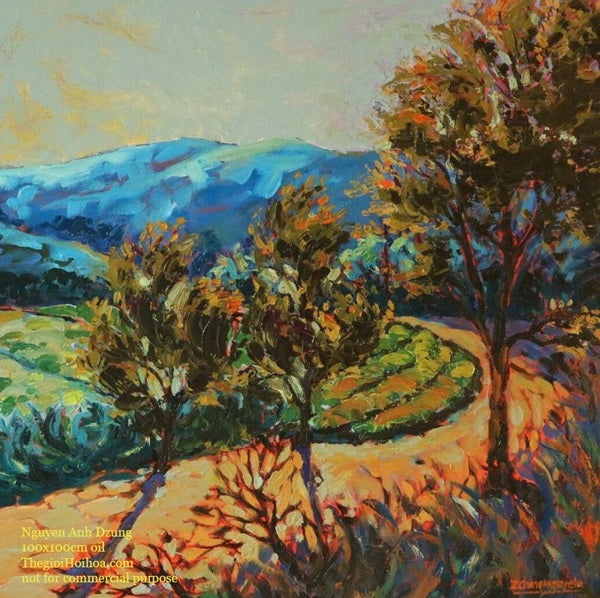 Tranh “Lối về” của họa sĩ Nguyễn Anh Dũng