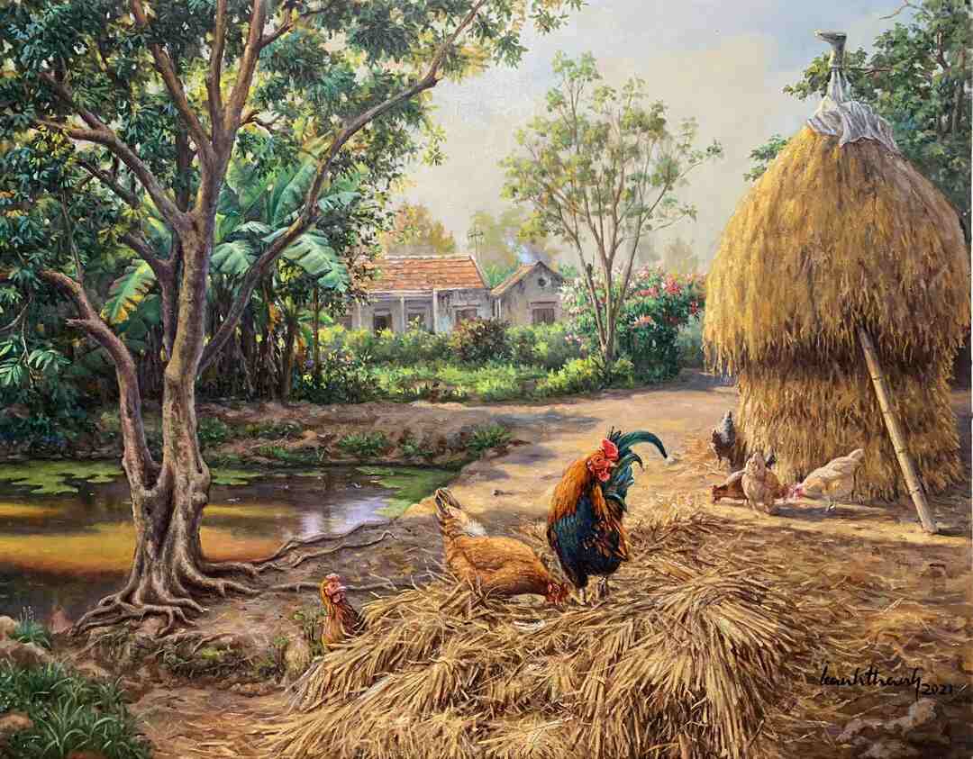 Tranh phong cảnh quê hương hoạ sĩ Lê Anh Thanh