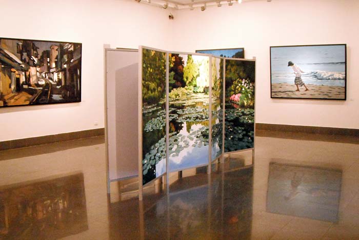 bức "Hồ hoa súng", họa sĩ Phạm Luận