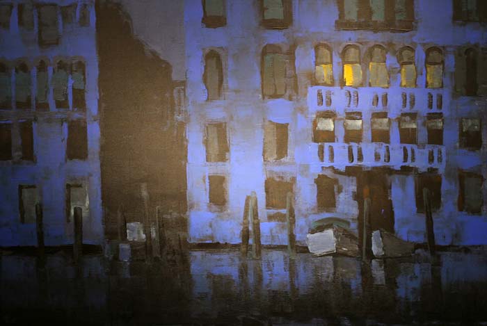 tranh phong cảnh Venice "Venice xanh", họa sĩ Phạm Luận