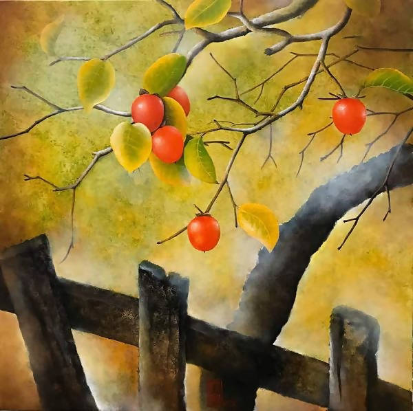 Tranh sơn dầu "Vườn xưa"