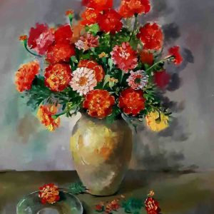 Tranh tĩnh vật "Thu bên thềm"