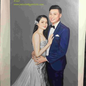 Chân dung sơn dầu kích thước 41 x 51cm