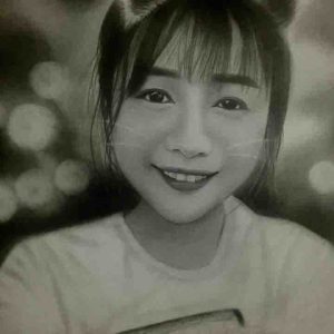 Chân dung trắng đen kích thước 21x30cm (A4)