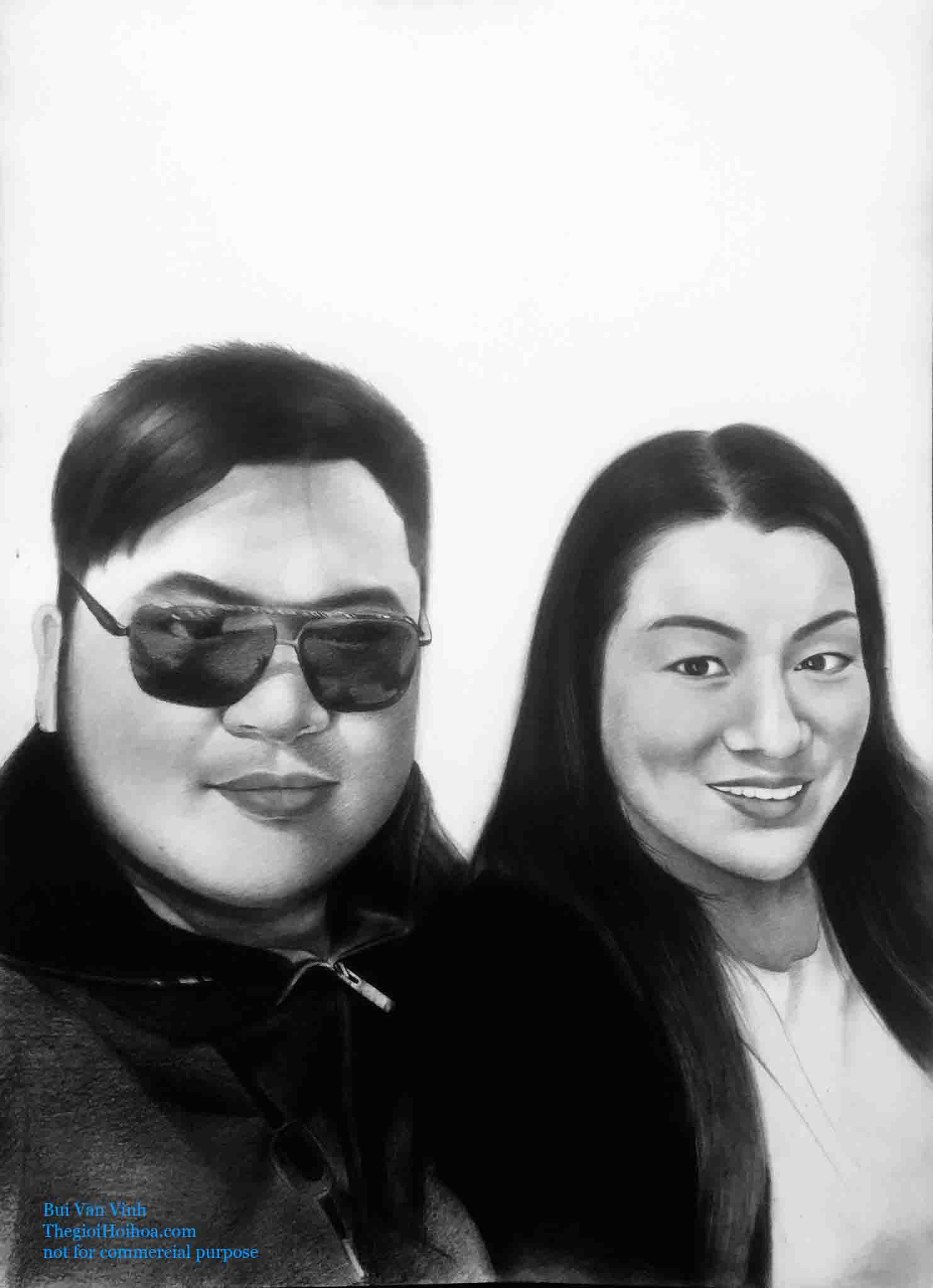 Tranh chân dung trắng đen, Thế giới Hội họa