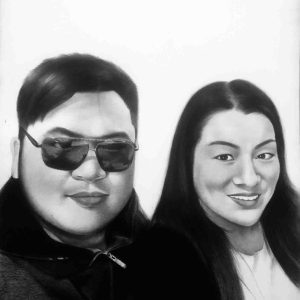 Chân dung trắng đen kích thước 42x59cm (A2)