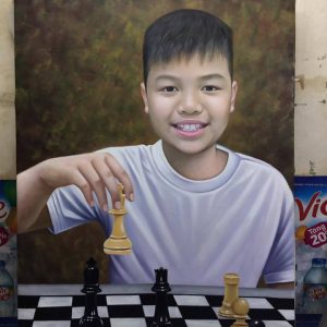 Vẽ tranh chân dung sơn dầu KT 51x61cm g1