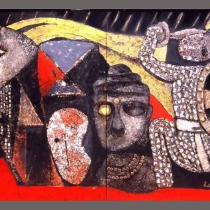 Tranh sơn mài trừu tượng "Dĩ vãng"