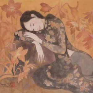 Tranh chân dung lụa "Yểu điệu"