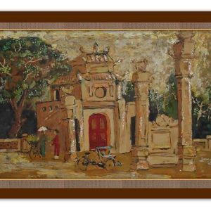 Tranh sơn mài "Chiều Quan Thánh"