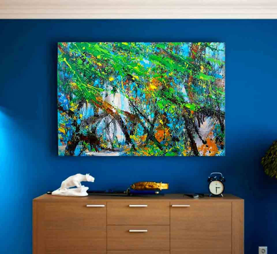 Tranh trừu tượng "Rừng thu" - Ảnh 3